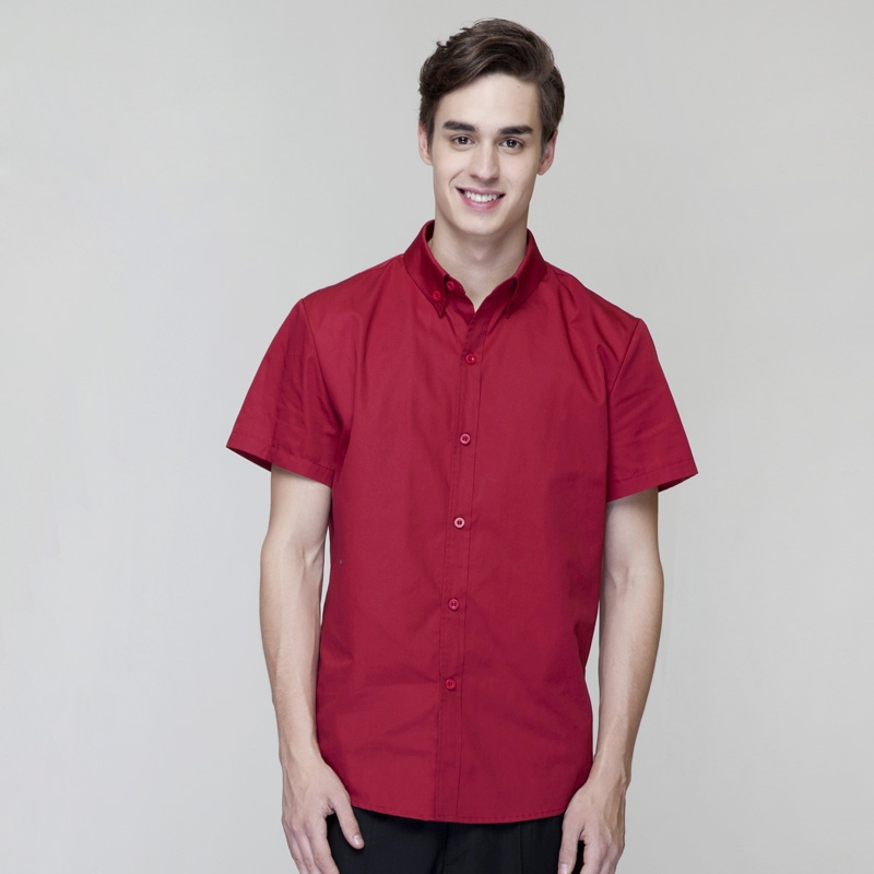short sleeve red waiter shirt 